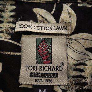 Tori Richard Hibiscus SS Camp Shirt M Flawless! 🌴